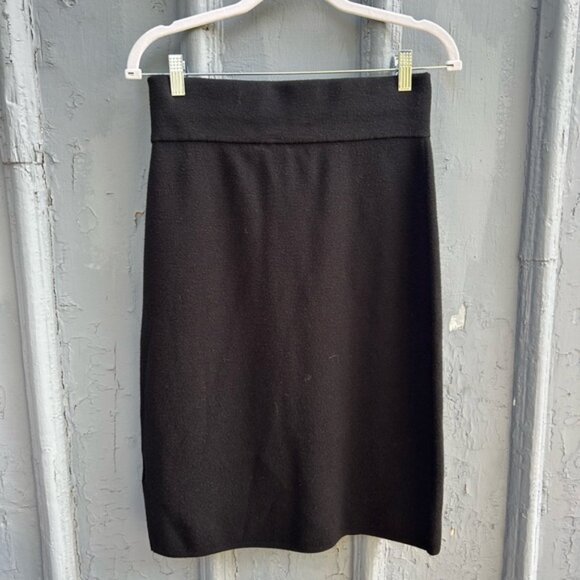 Club Monaco Black Wool Pencil Skirt, small - Picture 2 of 8